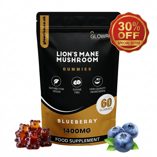 Lion’s Mane Gummies 1000mg – Brain Support for Focus & Mental Clarity | Vegan & Halal