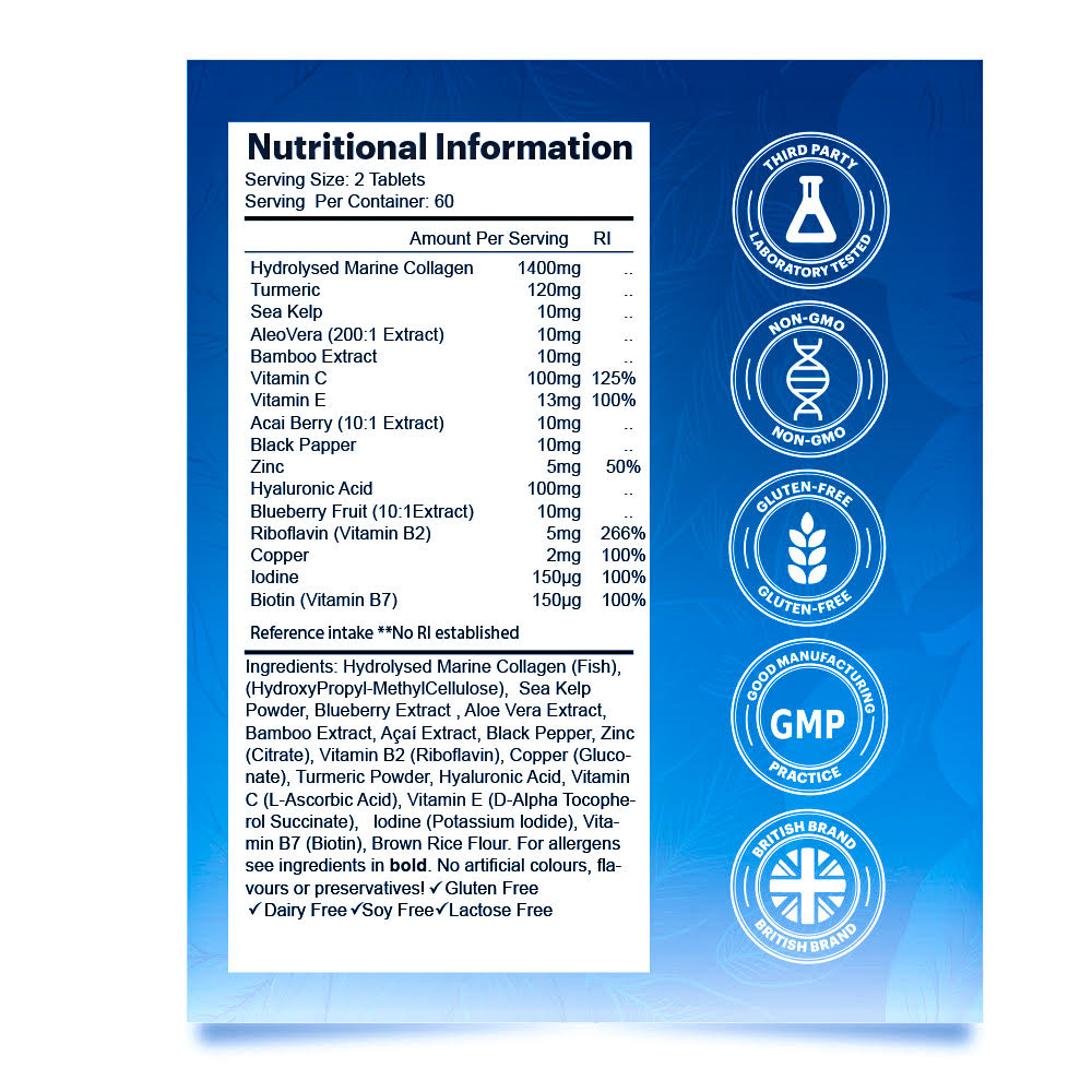 Marine Collagen Tablets 1400mg (Halal)